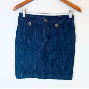 Anthropologie Pilcro Women’s Dark Blue Denim Mini Skirt Size 25 NWT